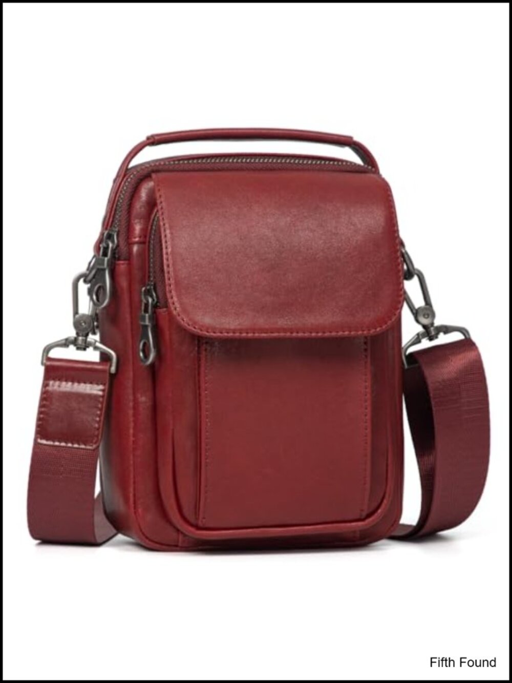 Genuine Leather Small Messenger Bag Purse Crossbody